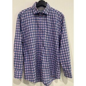 Twillory Shirt Mens Large 16.5/32-33 Tailored Fit Athletic Performance Button Up